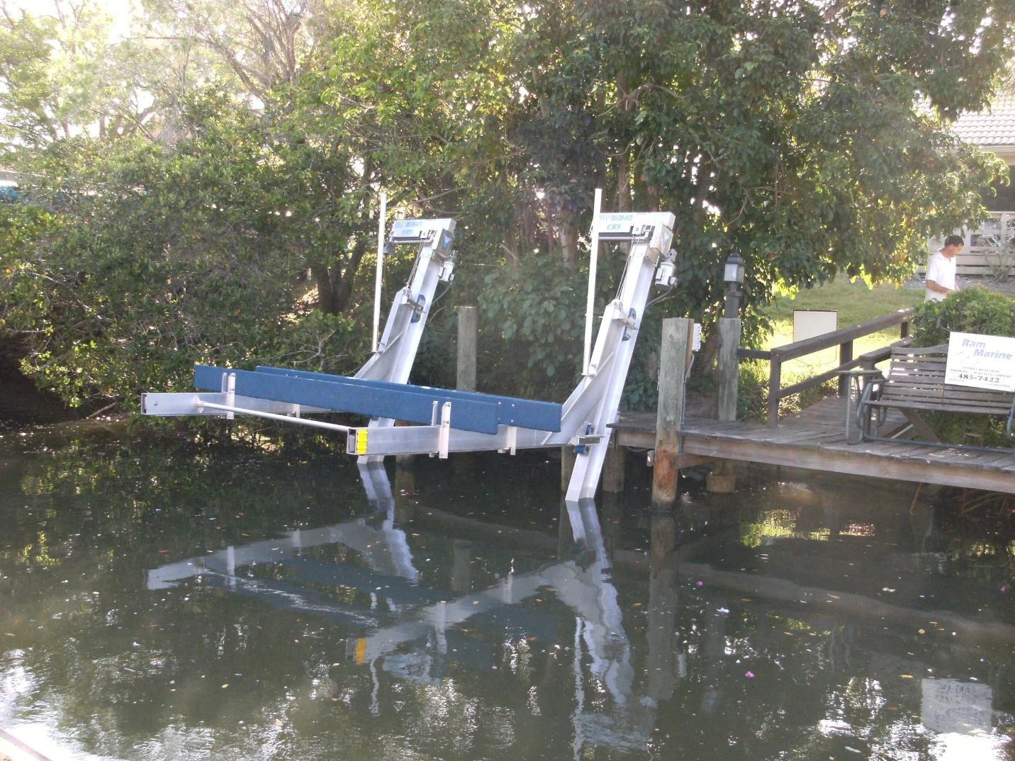 Lift and dock, residential canal