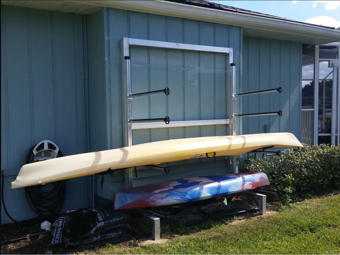 Kayak and paddle board rack